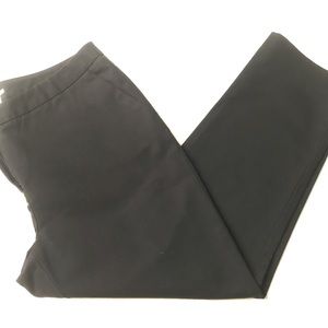 HALOGEN Taylor Fit Black Cotton Blend Ankle Crop Pants Sz 10